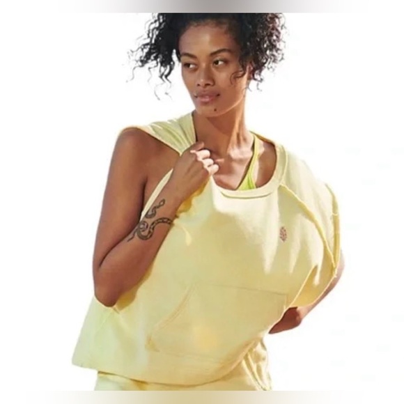 FP Movement by Free People Tops - Free People Maui Muscle Starfruit pastel yellow oversized top size XS